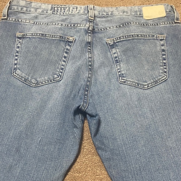 AG Adriano Goldschmied  Slouchy Slim 32R Relaxed Denim Jeans - Light Blue - Picture 5 of 15